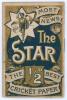 &lsquo;Morning Leader. The Star & Leader Cricket Manual&rsquo; 1897. Third year of issue. Edited by Alfred Gibson. 24pp with fixture lists for season 1897, laws, averages for 1896, etc. Original decorative colour wrappers. Padwick 1114. Small circular label applied t - 2