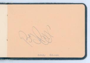 Speedway 1950s. Autograph album comprising twenty signatures of speedway riders collected in the 1950s, the majority signed in ink individually to a page, the odd signatures signed back to back. Signatures include Barry Briggs, Kid Curtis, Harry Bastable,
