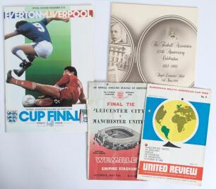 Everton v Liverpool. F.A. Cup Final 1986. Official programme for the Final played at Wembley Stadium, 10th May 1986. Official match ticket stapled to inside front cover. The programme signed to the front and rear pages by fourteen footballers and other sp