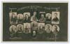&lsquo;Liverpool Football Club 1933-1934&rsquo;. Sepia real photograph postcard of fifteen members of the Liverpool team, each depicted in cameo on a black background with printed titles. Players featured include Bradshaw, English, Wright, McDougall, Done, Steele, Mo