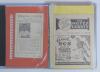 Notts County Football Club. Season 1948-49. Blue file containing an almost full run of home and away League and Cup programmes for the season, with the exception of four programmes being league programmes for Port Vale (home) and Northampton Town, Port Va