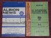 Aston Villa F.C. Season 1965/66 to 1969/70. Almost complete runs of away programmes for the five seasons, including League and Cup matches. Season 1965/66 (26 programmes), 1966/67 (24), 1967/68 (22), 1968/69 (23) and 1969/70 (23). Includes a reserve match