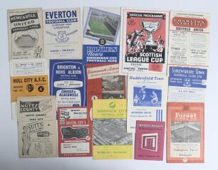 Football programmes 1950s. A mixed bag of forty match programmes including Celtic v Partick Thistle, Scottish League Cup Semi-final, Ibrox, 1st October 1958. Others, all English League, include Newcastle United, Everton, Hull City, Notts County, Bristol C
