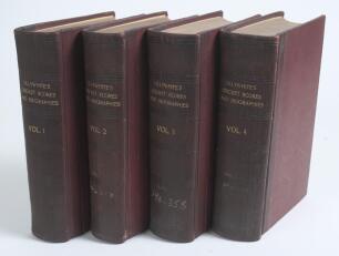 &lsquo;[Frederick] Lillywhite&rsquo;s Cricket Scores & Biographies of Celebrated Cricketers&rsquo;. Arthur Haygarth. First four volumes, each uniformly bound in maroon quarter leather, gilt titles to spines. Vol. I (1746 to 1826) London 1862, Vol. II (1827-1840) London 186