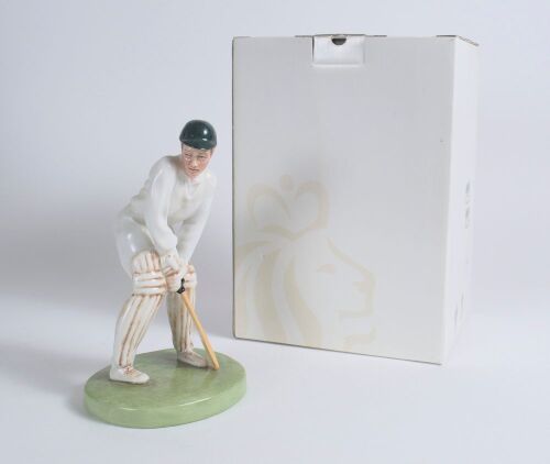 &lsquo;The Batman&rsquo;. Royal Doulton 2003 HN4366. Limited edition figure of a left handed batsman taking guard. From the Royal Doulton &lsquo;Classics&rsquo; Series. The figure stands 7.5&rdquo; tall, modelled by Tim Potts. Limited edition 53/2500. Doulton stamps to base. Very good