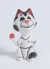 &lsquo;Freddy The Bowler&rsquo;. Lorna Bailey figure of a cat on its haunches with ball held aloft, England badge to shirt. 5&rdquo; tall.