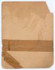 The Ashes. &lsquo;England v. Australia&rsquo; 1880. The First Test Match held in England. Early and rare original single sided scorecard for the match played at Kennington Oval, 6th- 8th September 1880. The scorecard with the players listed for the start of play and - 2