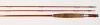 A good Orvis "Battenkill" 2 piece (2 tips) impregnated cane trout/single handed salmon fly rod, 8', GBF 8, 4 3/8oz, tan silk wraps, wooden reel seat with alloy screw grip fitting, suction joint, serial no. 71744, handle discolored from normal use otherwi