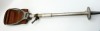 A Hardy No.5 Sportsman's Walking Stick, folding hide seat with twin carry handles, extendable Duralumin shaft with brass collared locking arm, stamped makers details, circa 1930