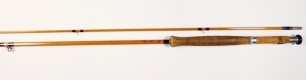 A Hardy "Phantom" 2 piece cane trout/sea-trout fly rod, 10', #7, black/crimson tipped wraps, sliding alloy reel fitting, suction ferrule, 1956, in bag