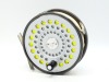 A good Hardy St Aiden sea-trout/light salmon fly reel and two spare spools, composition handle, alloy foot, two screw drum latch, rim tension regulator and dual compensating check mechanism, nickel silver single screw "U" shaped line guide, virtually unu