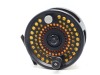 A Lamson LP-7 Spey salmon fly reel and spare spool, black anodised finish, counter-balanced handle, rear off-set tension adjuster, in pouches and card boxes and a Sage GFL 3 piece carbon salmon fly rod, 14', #10, alloy screw grip reel fitting, in bag and 