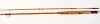 A Thomas Moran " Dry Fly" 2 piece cane trout fly rod, 9', #6/7, crimson silk wraps, wooden reel seat, alloy screw grip reel fitting, suction joint, probably Partridge made during Moran's time at the company, in bag
