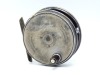 A Hardy Perfect 3 1/8" trout fly reel, ebonite handle, brass foot, nickel silver milled rim tension screw and Mk.II check mechanism (lacking spare pawl), light wear to finish from normal use, 1920's