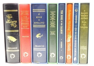 Kelson G.: The Salmon Fly, 1995 CFL Centenary ed., col. pts. of flies, b/w text illust. black morr. bdg., g.e. in slip case and seven further FCL editions of classic salmon related vols. including Francis: A Book on Angling, Ephemera: The Book of the Salm