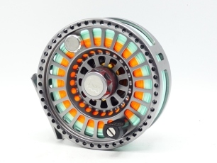 A Hardy Fortuna X2 4 &frac14;" saltwater fly reel, graphite finish, left hand wind model with counter-balanced handle, ventilated drum and backplate, block foot, knurled spool locking nut and rear milled spindle mounted tension regulator, new/unused condition (