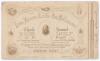 Australia tour to England 1886. Lord March&rsquo;s XI v The Australians. Charlie Howard&rsquo;s Benefit. Rare large photographic admission ticket for the match played at The Priory Park, Chichester 28th- 30th June 1886. The match was played for Charlie Howard&rsquo;s (Suss