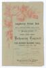 &lsquo;Langbourne Cricket Club. Programme of the Second Grand Annual Bohemian Concert&rsquo; 1895. Official four page programme for the concert held at The Surrey Masonic Hall, Camberwell (then part of Surrey), 25th April 1895. The floral decorated front cover with p