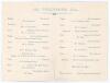 Kent C.C.C. County Champions 1906. Official menu for &lsquo;The Blackheath Village Commemoration Cricket Banquet In Honor of our Local Champions&rsquo;, held at the Three Tuns Hotel, Blackheath, 1st November 1906. The menu with pale blue borders and scalloped edges, - 2