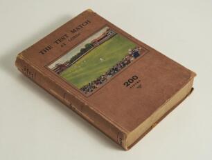 &lsquo;The &ldquo;Interlock&rdquo; Plywood Zig-Zag Puzzle. Volume 4 The Test Match at Lords&rsquo;. Original 200 piece wooden jigsaw by Raco (Richards Art Company) c.1920s/ 1930s. No. 4 in a series of twelve listed. In original box in the form of a book with cloth covers, colour