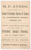 Robert &lsquo;Bobby Abel&rsquo;. Surrey & England 1881-1904. Albert Craig. &lsquo;Cricket Rhymester&rsquo; 1891. &lsquo;Robert Abel. Surrey&rsquo;s Pride. Brighton, July 13th, 1891&rsquo;. Double sided broadsheet poem comprising two stanzas and chorus. Craig is referring to Abel&rsquo;s performance in - 2