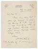 Charles William Wright. Nottinghamshire, Cambridge University & England 1882-1899. Single page letter handwritten in ink by Wright on Saxelby Park, Melton Mowbray headed paper to a T.B. Milne. Dated 23rd February 1935, Wright states &lsquo;I am very sorry but I