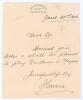 John Richmond Gunn. Nottinghamshire, London County & England 1896-1925. Single page handwritten letter in ink dated 25th June 1903 on Nottinghamshire C.C.C. headed paper. Gunn is writing, presumably to Lord&rsquo;s, confirming he &lsquo;shall be pleased to play Gentl