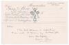 William Gunn, Nottinghamshire and England 1880-1904. Handwritten note on &lsquo;Gunn & Moore&rsquo; headed memorandum sheet, undated, responding to a request from a lady collector for his signature. &lsquo;I have much pleasure in responding to your wish to possess my autog