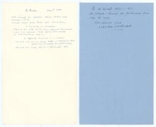 David Denton and George Hirst. Yorkshire C.C.C. Two sheets of large &lsquo;ledger&rsquo; size paper (9.5&rdquo;x15.5&rdquo;), each very nicely signed in ink to the top of the page by the featured player, with his date of birth, who has then proceeded to write his career highligh