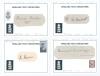Yorkshire players signatures. Four excellent individual ink signatures of David Denton, George Hirst, Wilfred Rhodes and Herbert Sutcliffe. All of the signatures signed to paper pieces and laid down to individual &lsquo;English Test Cricketers&rsquo; white cards., Ve