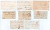 Early cricket signatures 1803-1839. A selection of eight free front envelopes, each signed by the correspondent. Signatures are Sir John Shelley, Brighton, M.C.C. etc., 1792-1795, signed &lsquo;J. Shelley&rsquo; (faded) 1803. Francis Charles Seymour-Conway, 3rd Marqu