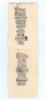 South Africa tour to Australia 1931/32. Sixteen signatures in ink, each signed individually to tightly trimmed cutting piece and laid down to two joined album pages. Players&rsquo; signatures include Cameron (Captain), Mitchell, Curnow, Christy, Taylor, Viljoen