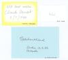 Chandrasekhar Trimbak Sarwate. 1946-1951, Rustomji Sheriyar Modi. India 1946-1952 and Gogumal Kishenchand Harisinghani. India 1947-1952. Excellent ink signatures of the three players on card pieces. Good condition
