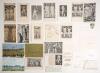 Cricket cuttings and autographs 1860s-1950s. A good collection of around two hundred original printed magazine and the odd newspaper cuttings trimmed and laid down to plain postcards. A good number are signed including some on individual snips, postcards,
