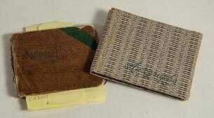 Test and County autographs 1930s-1960s. Two autograph albums with signatures to pages, some signed back-to-back. Over seventy signatures in total. One album comprises County and some South African Test players from the 1930s, including G.F.H. Heane, W. Vo
