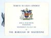Michael Colin Cowdrey. Kent, Oxford University & England 1950-1976. Large official menu for the &lsquo;Tribute to Colin Cowdrey&rsquo; held at the Royal Star Hotel, Maidstone on the 17th July 1968. The Tribute was held by The Borough of Maidstone and comprised of eig