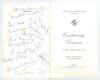 Kent County Cricket Club. Centenary Dinner 1870-1970. Official menu for the Dinner held at The Great Danes Hotel, Hollingbourne on the 24th April 1970. Printed details to front cover, menu and toast list to inner pages with Edward Heath MP, Colin Cowdrey,