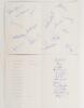 Sri Lanka. &lsquo;Centenary 1882- 1982 and First Official Test Sri Lanka v. England Feb 17- 22. 1982&rsquo;. Two folding autograph cards, one signed in ink to the inside by fifteen members of the England touring party. Signatures are Gatting, Emburey, Richards, Under - 2