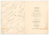 M.C.C. Australian Tour 1928/29. Official Orient Line &lsquo;S.S. Ormonde&rsquo; Dinner menu given on board &lsquo;Wednesday 27th March 1929&rsquo; at the start of the return journey from Australia. The folding menu with photographic image of the ship to front cover, the inside h - 2