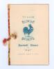 &lsquo;Bodyline&rsquo;. Iftikhar Khan Ali, Nawab of Pataudi. Oxford University, Worcestershire, India, England etc. 1928-1946. Official folding menu for the &lsquo;Farewell Dinner to &ldquo;Pat&rdquo; [Pataudi]&rsquo; held at the 77 Club, Adelaide, 9th March 1933 to mark Pataudi&rsquo;s departure