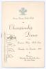&lsquo;Surrey County Cricket Club Championship Dinner&rsquo; 1955. Official menu for the Dinner held at The Grosvenor House, Park Lane on the 1st December 1955. The menu with raised silver Club emblem of the Prince of Wales feathers and titles to front cover, inside 