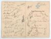 West Indies tour of England 1950. &lsquo;Dinner to the West Indies Cricket Team 1950&rsquo;. Official menu for the Dinner given by Surrey County Cricket Club at The Armourers Hall on the 15th May 1950. Extensively signed to the outer covers of the menu by the majorit