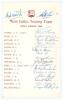 &lsquo;West Indies Touring Team United Kingdom 1969&rsquo;. Official autograph card with printed title and players names, signed in blue ink by all fifteen of the touring party plus Walcott (Manager) and Short (Treasurer). Players&rsquo; signatures are Sobers (Captain), Bl