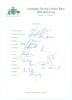 &lsquo;Australian Touring Cricket Team 1979 World Cup&rsquo;. Official autograph sheet with printed title and players&rsquo; names fully signed in biro by all fourteen members of the touring party. Signatures are Hughes (Captain), Hilditch, Border, Cosier, Darling, Dymock,