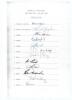 Australia v West Indies 1979/80. Official autograph sheet with printed title and players&rsquo; names signed by the twelve members of the Australian team for the 2nd Test, Melbourne, 29th December 1979- 2nd January 1980. Signatures are Chappell (Captain), Hughe