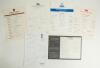 England development and representative team autograph sheets 1985-1998. Five official autograph sheets and one scorecard of England development and representative teams. Sheets are English Counties XI tour to Zimbabwe 1985 (15 signatures), England Under-1
