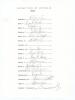 &lsquo;Indian tour of Australia 1980/81&rsquo;. Rarer official autograph sheet with printed title and players&rsquo; names, signed in ink by seventeen listed members of the touring party to Australia and New Zealand. Signatures are Gavaskar (Captain), Azad, Binny, Chauhan,