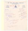 India. East Zone, Duleep Trophy 1973/74. Official autograph sheet on Tamil Nadu Cricket Association headed page, nicely signed in biro by fourteen members of the East Zone team, including the full twelve for the match v South Zone, Madras 17th- 19th Novem