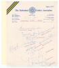 India. Central Zone Team 1974/75. Official Hyderabad Cricket Association letterhead signed in biro by thirteen members of the Central Zone team. The majority with name annotated in red below the signature. Signatures include Hanumant Singh, Dua, Durrani, 