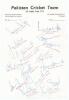 Pakistan tour to Sri Lanka 1975/76. Rare official autograph sheet with printed title signed in biro by fourteen playing members of the Pakistan touring party. Signatures are Intikhab Alam (Captain), Wasim Raja, Javed Miandad, Zaheer Abbas, Haroon Rashid, 